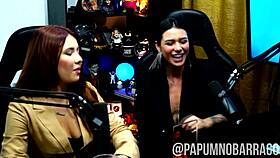 damn, that podcast heated up with them sucking each other wildly outdoors