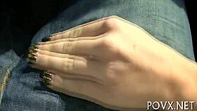 a hard cock meets shaved teen pussy in intense pov action