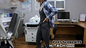 freshman ditria rose surrenders to mandatory hitachi orgasm backstage