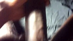 bajan guy strokes his massive black monster cock close up