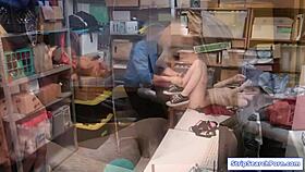 petite brunette shoplifter stripped and fucked hard by security in office reality