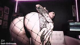 Tattooed bombshell Lacey Jayne chokes on monster cock rides roughly