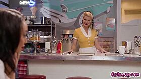 serene siren kisses alexis tae deeper while dancing provocatively?