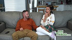 i let him jack off on my petite miniskirt body while napping total wet mistake