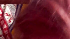 Hey, check out this thick redhead handling that BBC!