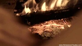 Sexy brunette dances nude teasing her curves in erotic ritual fun 😘🔥💃