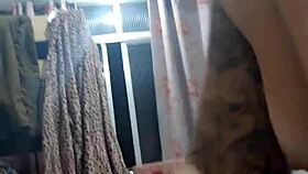 She flashes her juicy ass live on cam for everyone