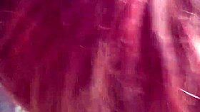 Hey, check out this thick redhead handling that BBC!