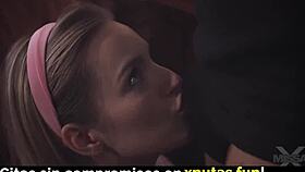 petite babe with small tits gives hot deepthroat blowjob