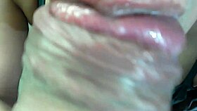 Mature Latina milf deepthroats monster cock