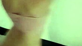 teasing classmate's tight pussy in the entrance before mouth creampie