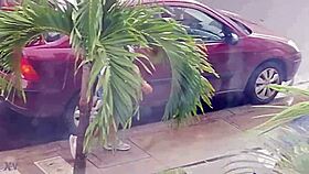 look at my sexy neighbor rocking those tight shorts damn!