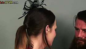 Cfnm milfs in dresses heels suck wank cocks in group femdom blowjob action!