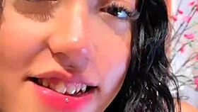 gabi flores hot latina teen bounces on big black cock