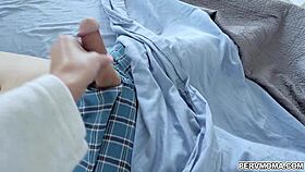 sexy tall blonde milf films massive cock up close