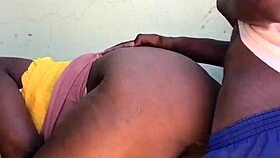 farm boy dives into first wild ebony pussy pounding under open skies