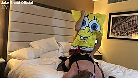 i cant believe spongebob fuckin this hot milf shemale so hard damn her ass takin it all parody style