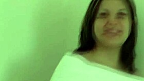 Busty neighbor amateur teases with huge natural tits up close