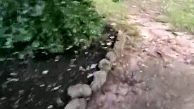 i took wolfdaddy901s thick cock bareback anal creampie bent over in public park crossdressing redhead