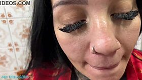 chubby brunette huge ass begs for cock but can't take full thrust