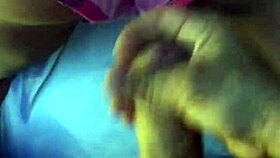 blonde cutie plays with sex toys in parents' bathroom mirror