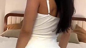 Brunette Cara Mella teases with her juicy German pussy skills