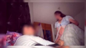 milf walks in on horny guy jerking off to her homemade video