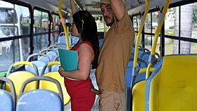 brazilian student groped roughly then fucked hard on public bus
