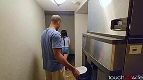 Fresh curvy wife shared with monster cock on vacation double penetration