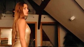 Blindfolded Alexis Crystal gets juicy pussy surprise fucked next door