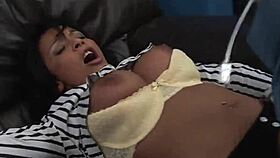 romana unleashes her huge tits riding boss cock for creampie finish