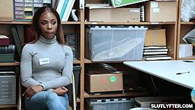 lp officer rams sarah banks' ebony pussy with big cock