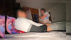 milf walks in on horny guy jerking off to her homemade video