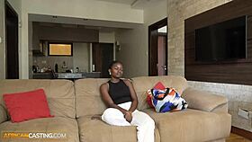 hey agent, your big white cock feels amazing in my ebony pussy at this casting