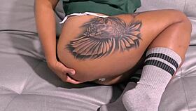 Hot college babe deepthroats my cock every morning before work