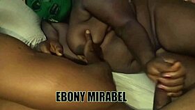 Hot ebony explodes horny nighttime urges with big black cock!