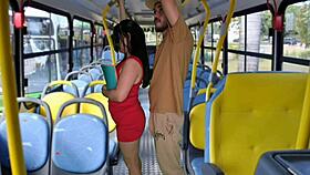 brazilian student groped roughly then fucked hard on public bus