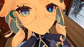 Yukoshvr Furina Dominates Goth Slut in Wild Riding Frenzy!