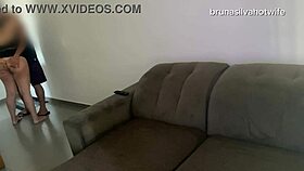 brazilian wife bruna silva gets anal fucked while husband works