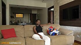 ebony 18yo's tight pussy stretched wide by white cock casting