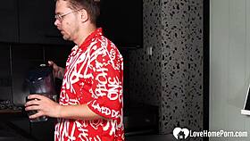 roleplay our naughty fantasies with redhead on knees sucking shaved pussy!