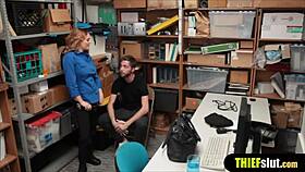 blonde officer bends thief over for rough doggystyle fuck