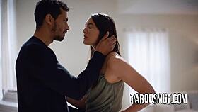 Cheating wife fucks lover rough while chatting husband on phone