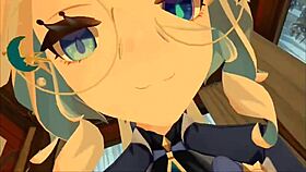 Yukoshvr Furina Dominates Goth Slut in Wild Riding Frenzy!