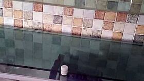 paloma veiga strokes her massive 24cm cock to explosive cumshot