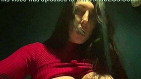 Yo this horny milf sneaks a quick jerk in the nightclub toilet