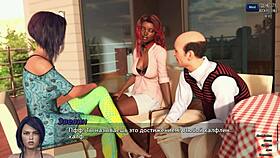 playing photo hunt with big tit ebony milf leads to outdoor titty fuck cumshot