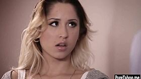 sexy blonde teen rides huge bbc cock deep and wild