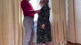 mature bbw gives blowjob then takes anal pounding