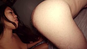 Filipin slut's ass rimmed before interracial double penetration pounding